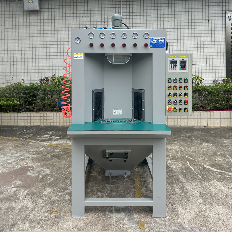 廚具廠適用工位轉盤一體自動噴砂機 小型